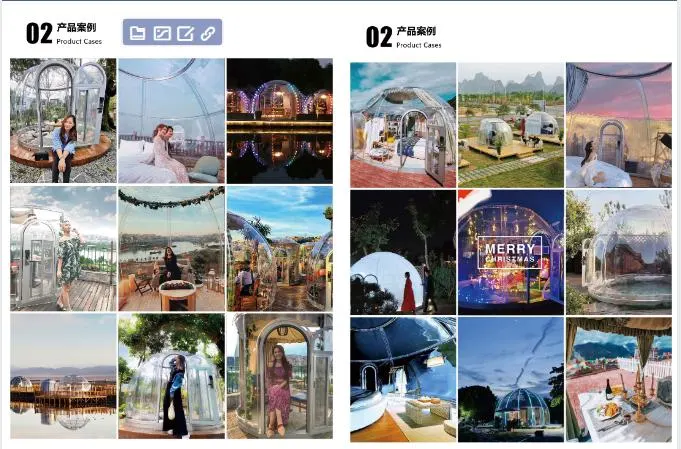 Glamping PC Bubble Transparent Dome House Restaurant PC Luxury Outdoor Tent