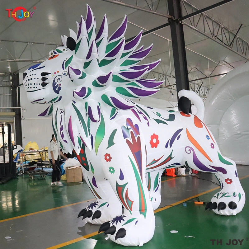 Vividly Full Body Digital Printing Promotion Giant Inflatable Colorful Lion Animal Cartoon